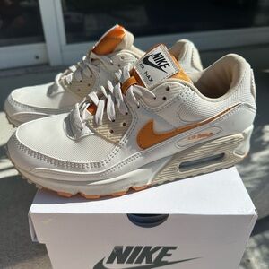 Nike Air Max Shoes in Cream and Orange